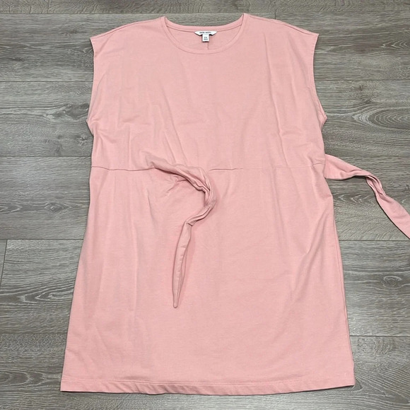 Nine West Knot Front Mini T-shirt Dress Pink XXL - Picture 7 of 15